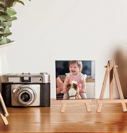 Mini-cavalete de Madeira | Suporte para Azulejos Pequenos