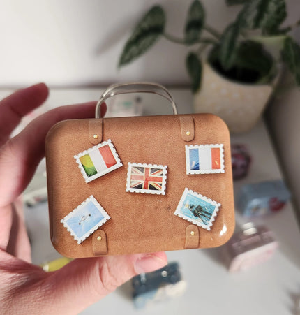 Mini Malas de Viagem Vintage | Coleção Azulejos com Selo
