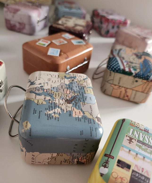 Mini Malas de Viagem Vintage | Coleção Azulejos com Selo
