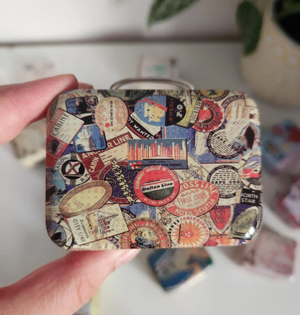 Mini Malas de Viagem Vintage | Coleção Azulejos com Selo
