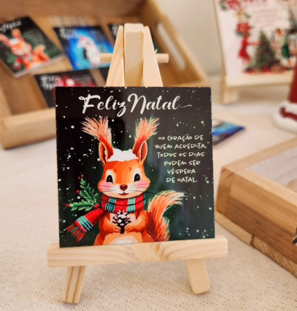 Azulejos de Natal Pintados à Mão - Íman 7x7