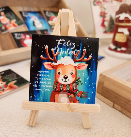 Azulejos de Natal Pintados à Mão - Íman 7x7