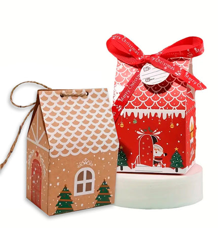 Caixas de Papel Kraft | Azulejos 7x7cm | Natal