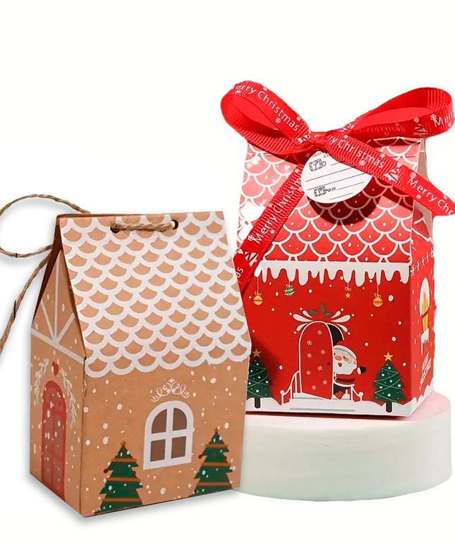 Caixas de Papel Kraft | Azulejos 7x7cm | Natal