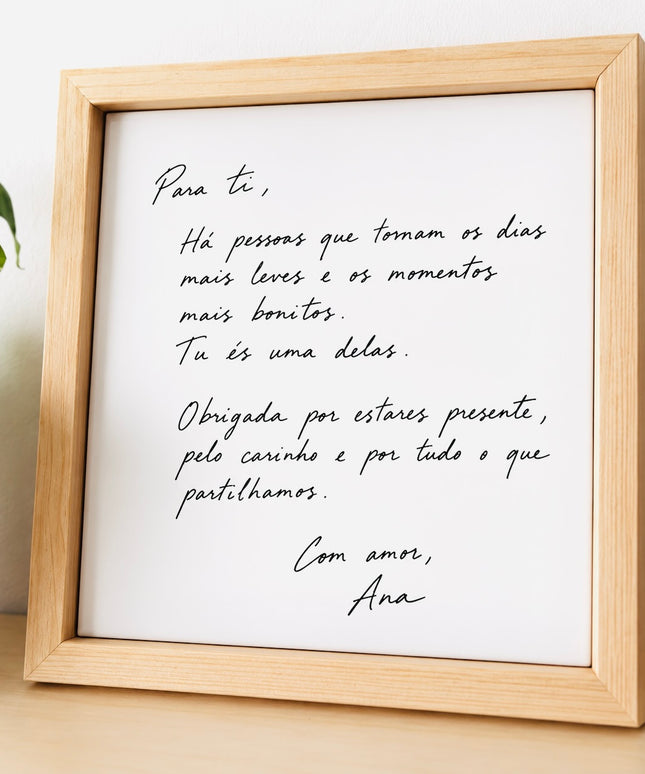 Azulejo Personalizado com Escrita Original Recriada