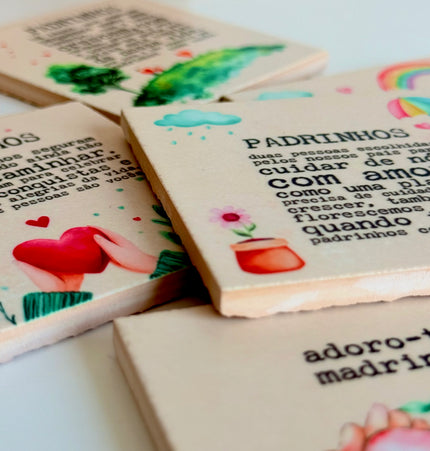 azulejos com iman personalizados especiais para padrinhos