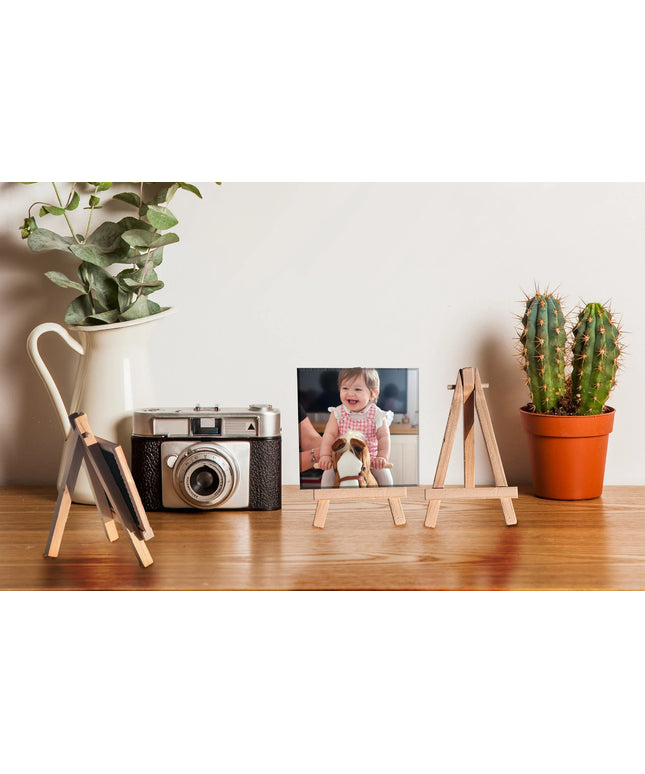 Mini-cavalete de Madeira | Suporte para Azulejos Pequenos