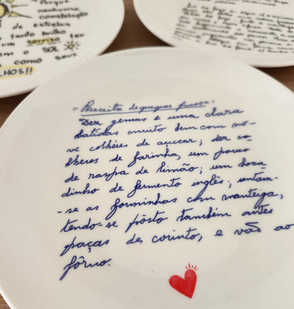 Pratos com Amor | Caligrafados