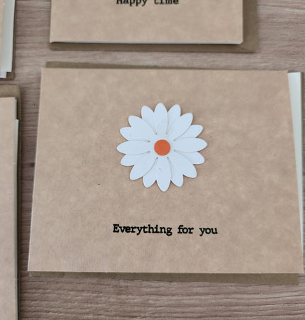 Cartões Kraft com Envelopes para Azulejos 7x7cm