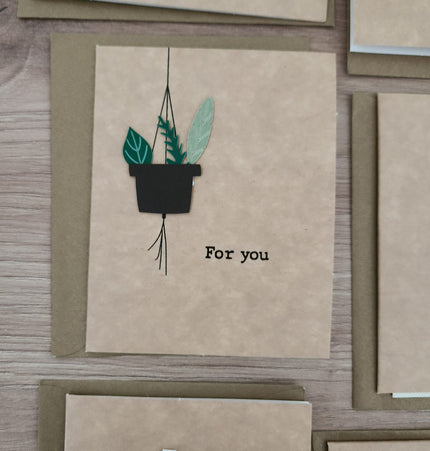 Cartões Kraft com Envelopes para Azulejos 7x7cm