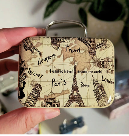 Mini Malas de Viagem Vintage | Coleção Azulejos com Selo