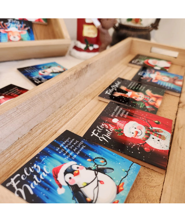 Azulejos de Natal Pintados à Mão - Íman 7x7