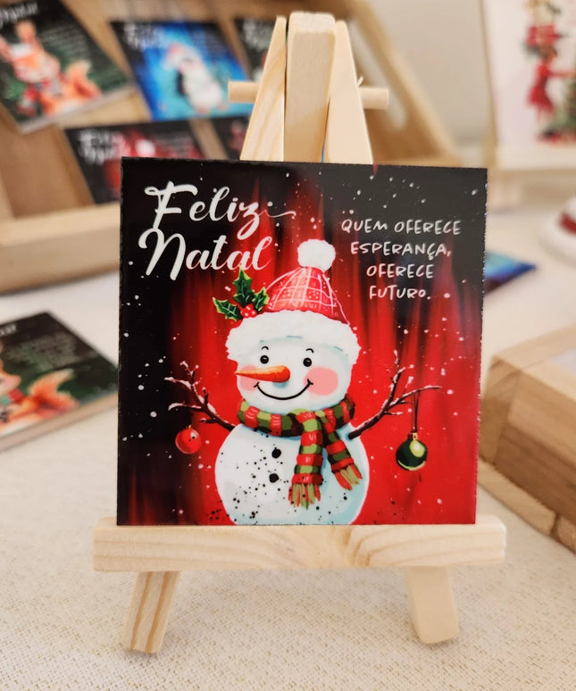 Azulejos de Natal Pintados à Mão - Íman 7x7