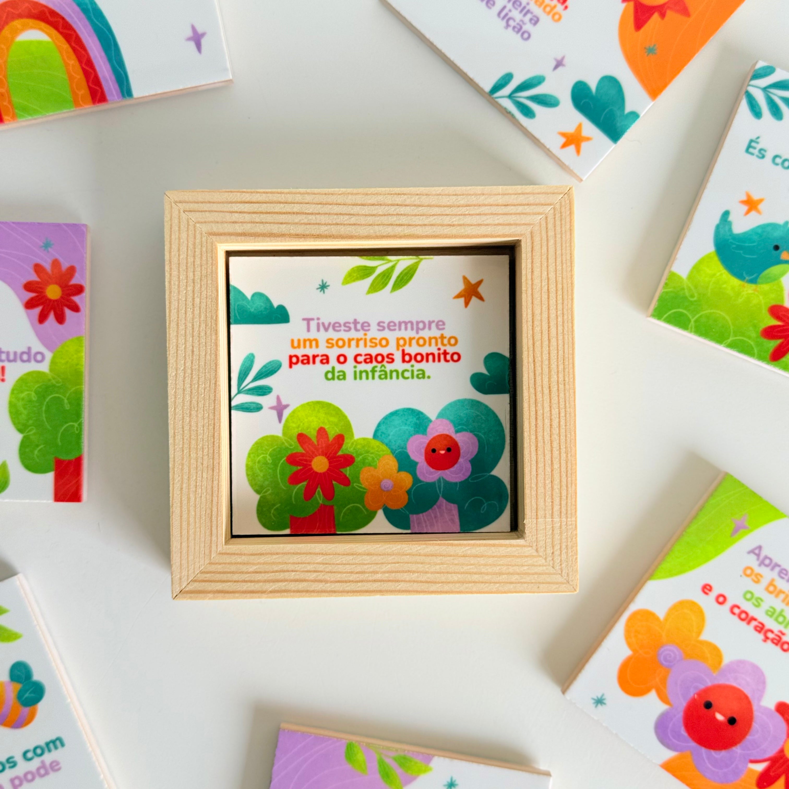 Azulejo de agradecimento para educadora de creche