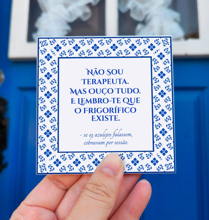 Azulejo personalizado com personalidade e sarcasmo