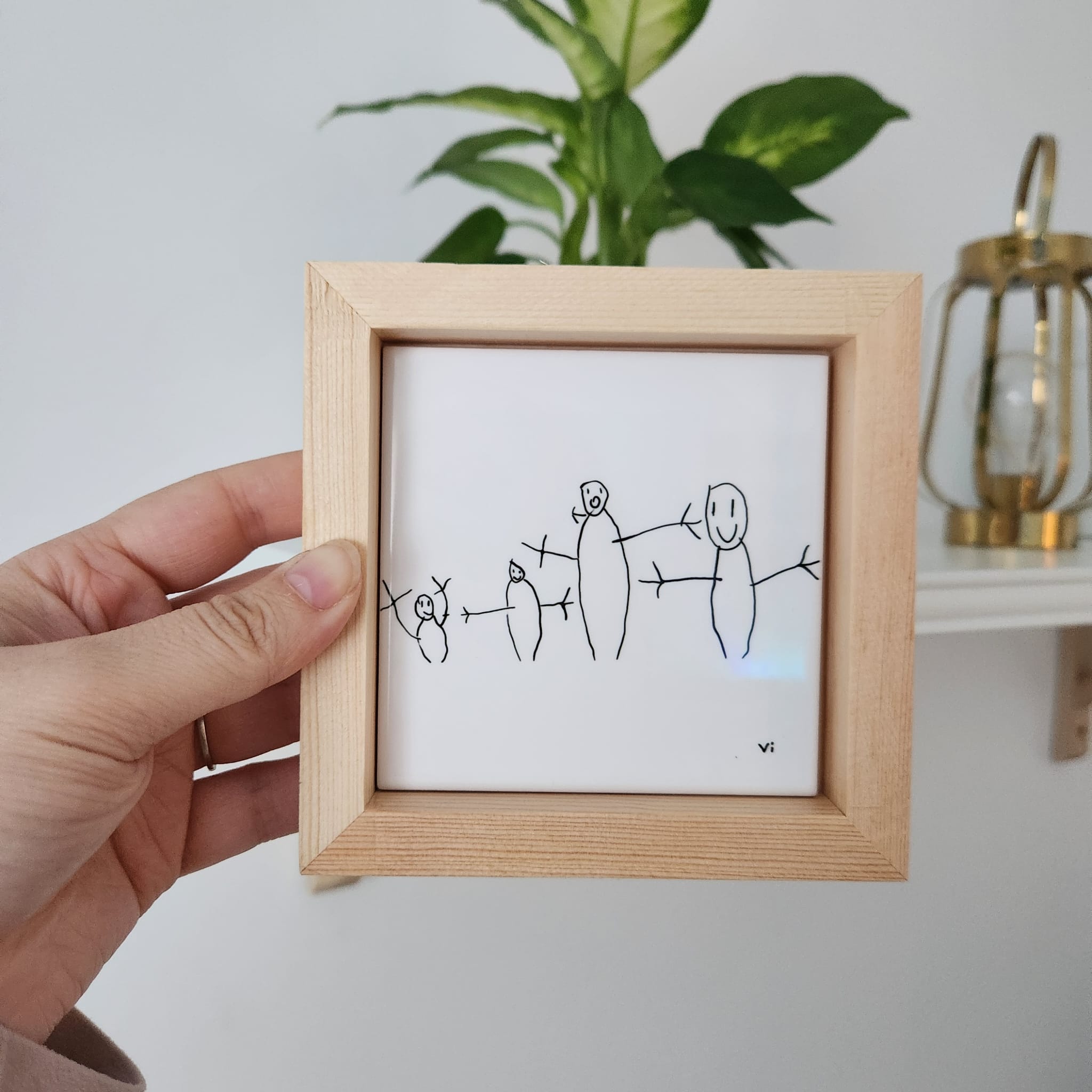 Azulejo personalizado com desenho de criança