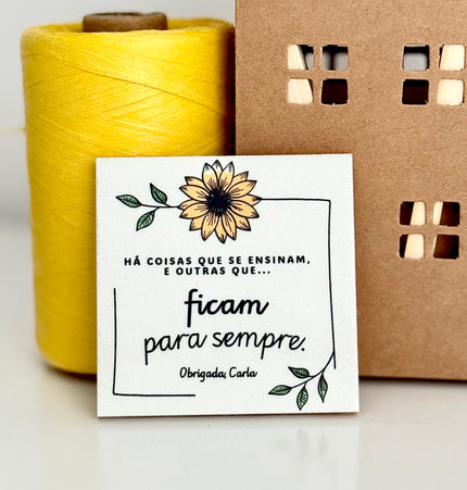 Azulejo personalizado com frase para educadora