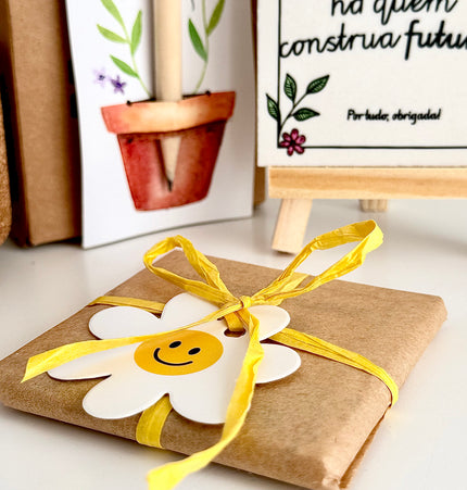 Kit presente artesanal para educadora