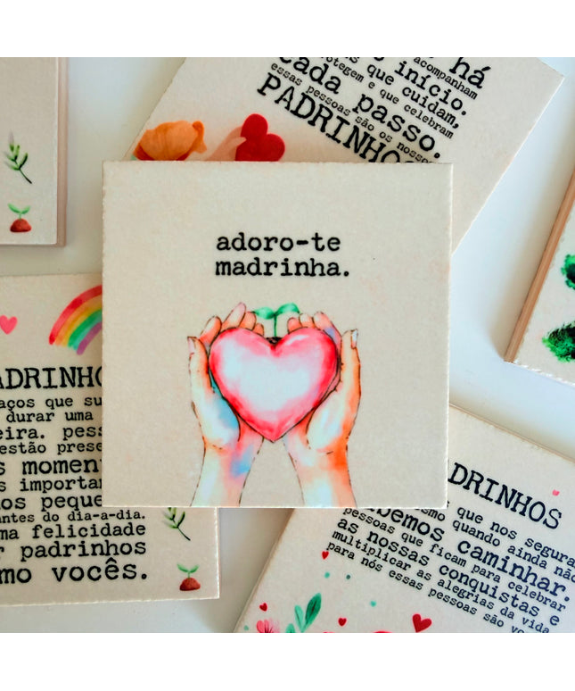 presente para madrinha de bebe personalizado estilo vintaege